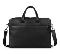 bugatti Black cartella in pelle - elegante borsa da lavoro per laptop 15", lavoro e vita quotidiana - Nera