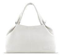 bugatti Elsa Borsa a spalla in pelle di vacchetta, borsa da donna con manico e tracolla, bianca