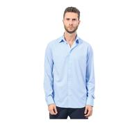 Bugatti - Camicia a Righe Classica Celeste - - Shirts - Uomo - Blu - 3XL