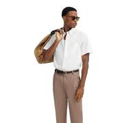 bugatti Camicia da Uomo con Bottoni a Maniche Corte, vestibilità Moderna, 10-Bianco, L