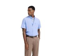bugatti Camicia da Uomo con Bottoni a Maniche Corte, vestibilità Moderna, 320-azzurro, XL