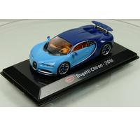 Bugatti Chiron 2016 Die Cast Modello Su Plynth & Custodia Blu 1/43 Scala - T48