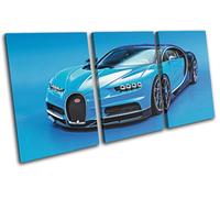 Bugatti Chiron Exotic Hyper Supercar Cars TREBLE TELA parete arte foto stampa