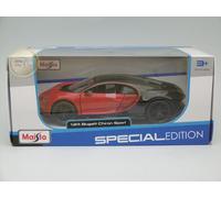 Bugatti Chiron Sport 2018 Nero Rosso Modellino Auto 1:24 Maisto