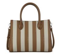 bugatti Cleo Tote Bag - Borsa a mano in similpelle a righe cognac/beige