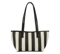 bugatti Cleo Shopper da donna - Borsa grande in similpelle a righe nero/beige