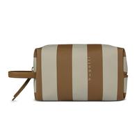 bugatti Cleo Borsa cosmetici - Piccola pochette in similpelle a righe cognac/beige