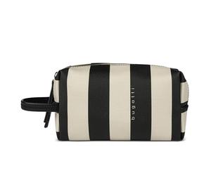 bugatti Cleo Borsa cosmetici - Piccola pochette in similpelle a righe nero/beige