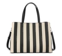 bugatti Cleo Borsa tote grande da donna - Borsa a mano in ecopelle a righe nero/beige