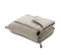 bugatti Coperta da viaggio, 130 x 150 cm, cuscino da viaggio con coperta, morbida e calda, coperta da aereo, beige