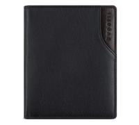 bugatti Corso DeLuxe portafoglio verticale con patta, unisex, nappa vacchetta, nero
