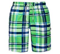 Bugatti® - Costume da bagno da uomo, a quadri, colore: blu o verde verde S