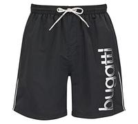 bugatti® - Costume da bagno da uomo, colori blu, verde, blu navy, rosso, nero o turchese, Nero , XXXL