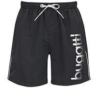 bugatti® - Costume da bagno da uomo, colori blu, verde, blu navy, rosso, nero o turchese, Nero , XXXXXL