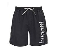 bugatti® - Costume da bagno da uomo, colori blu, verde, blu navy, rosso, nero o turchese, Nero , XXXXXXL
