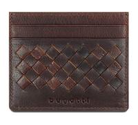 bugatti Custodia per carte di credito in pelle intrecciata 10 cm