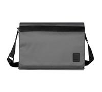 bugatti Domani 2.0 borsa messenger 13" con scomparto per laptop, borsa a tracolla unisex con dettagli in similpelle, grigia