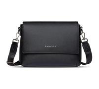 Bugatti Ella borsa a spalla da donna, borsa a tracolla in pelle sintetica stile Saffiano, nera