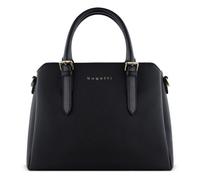bugatti Ella Borsa da donna, borsa bowling di medie dimensioni in similpelle stile Saffiano, nera