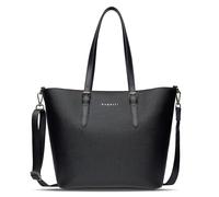 bugatti Ella grande borsa shopper bag-in-bag, borsa da donna in similpelle stile Saffiano, nera