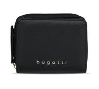 bugatti Ella portafoglio piccolo da donna, portamonete effetto Saffiano in pelle sintetica, portafoglio da donna, nero