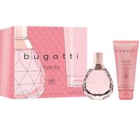 bugatti Felicità Set regalo da donna, Eau de Parfum 100 ml + gel doccia 200 ml, profumo floreale da donna con peonia, fiordaliso, rosa bianca, muschio e legno di sandalo, floreale e fresco