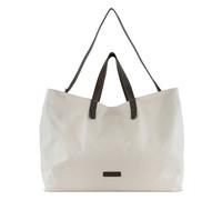 bugatti Finn borsa a tracolla extra-large, tote bag in tela e similpelle, beige