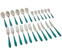 Bugatti, GGCV - 023F50, Set di Posate Gioia, 24 pz., in Acciaio Inox, 22 x 8 x 30 cm, Verde (Seladongrün)
