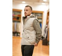 bugatti Giubbino Maglia Crema con Cappuccio Removibile e Maniche Idrorepellenti 65559b - Beige / XL