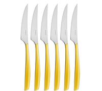 Bugatti GL6U-021F06/6 Glamour - Servizio di 6 coltelli da Dessert, in Acciaio e San, 16 x 26 x 3 cm, Colore: Giallo