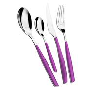 Casa Bugatti Set posate Glamour 4 pezzi Acciaio inox 18/10 Manico colore Iris