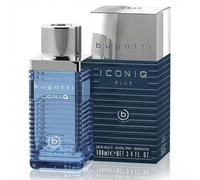 Bugatti Iconiq Blue - Profumo da uomo, 100 ml, aromatico, con note marine di limone, salvia, ambra e muschio, senza tempo rinfrescante Eau de Toilette
