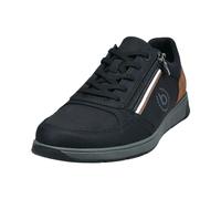 bugatti Klassischer Sneaker mit Zipp-Element und Logo An der Seite, Scarpe da Ginnastica Uomo, Nero, 46 EU