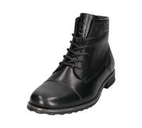 bugatti Lace-up Boot mit Zipper im Businesslook, Stivali alla Moda Uomo, Nero 1000, 46 EU