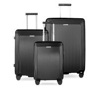 bugatti Linea 4 ruote Set di valigie 3 pezzi nero