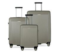 bugatti Linea 4 ruote Set di valigie 3 pezzi oliva