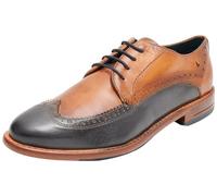 bugatti Livorno Flex Evo, Scarpe Stringate Oxford Uomo, Grigio Scuro Cognac, 43 EU