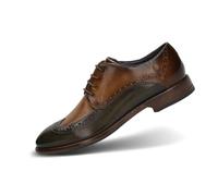 bugatti Livorno Flex Evo, Scarpe Stringate Oxford Uomo, Verde Scuro Tortora, 43 EU