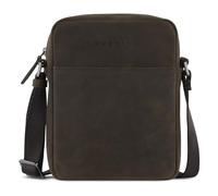 bugatti Luca borsa a tracolla piccola in vera pelle, borsa a tracolla cross-body in nero