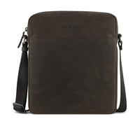bugatti Luca borsa a tracolla piccola in vera pelle, borsa a tracolla cross-body nera