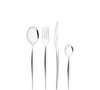 BUGATTI, Natura, Set Posate 24 Pezzi in Acciaio Inox 18/10 con Scatola Gallery Compatta, Servizio Posate per 6, Cucchiai, Forchette, Coltelli e Cucchiaini Caffè