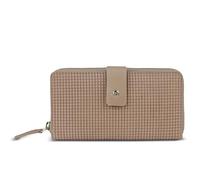 bugatti Noemi portafoglio da donna in pelle, portafoglio lungo con cerniera e protezione RFID - Sabbia
