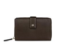 bugatti Noemi Portafoglio da donna L in pelle, con cerniera e protezione RFID - Marrone
