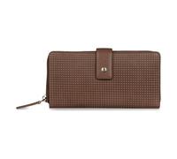 bugatti Noemi portafoglio da donna in pelle, portafoglio lungo con cerniera e protezione RFID - Cognac