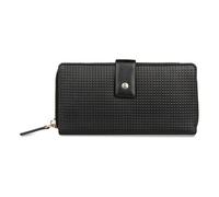bugatti Noemi Portafoglio da donna in pelle, portafoglio lungo con cerniera e protezione RFID - Nero