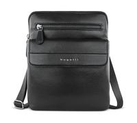 bugatti Nome Borsa a tracolla in pelle, borsa crossover da uomo, borsa a tracolla media, nera