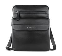 bugatti Nome Borsa a tracolla in pelle, borsa crossover da uomo, borsa a tracolla media, nera
