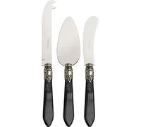 BUGATTI, OXBNM-N3283, Set di coltelli da Formaggio Oxford, 3 pz., in Acciaio Inox e ABS, 30,5 x 14 x 3 cm, Nero (Schwarz)