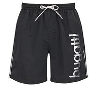 Bugatti® - Pantaloncini da bagno da uomo, blu navy, turchese o nero Nero S
