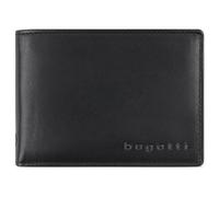 bugatti Primo Portafoglio Uomo Pelle 8 Carte con Portamonete - Nero